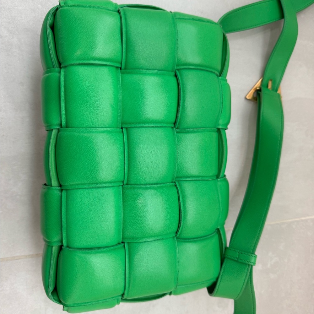 Bottega Veneta Borba Intreccio Napa: Grass green/ gold - Picture 7 of 13